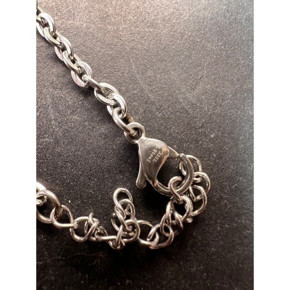 Chrome diopside 4 strand necklace with stainless steel chain - Picture 6 of 11